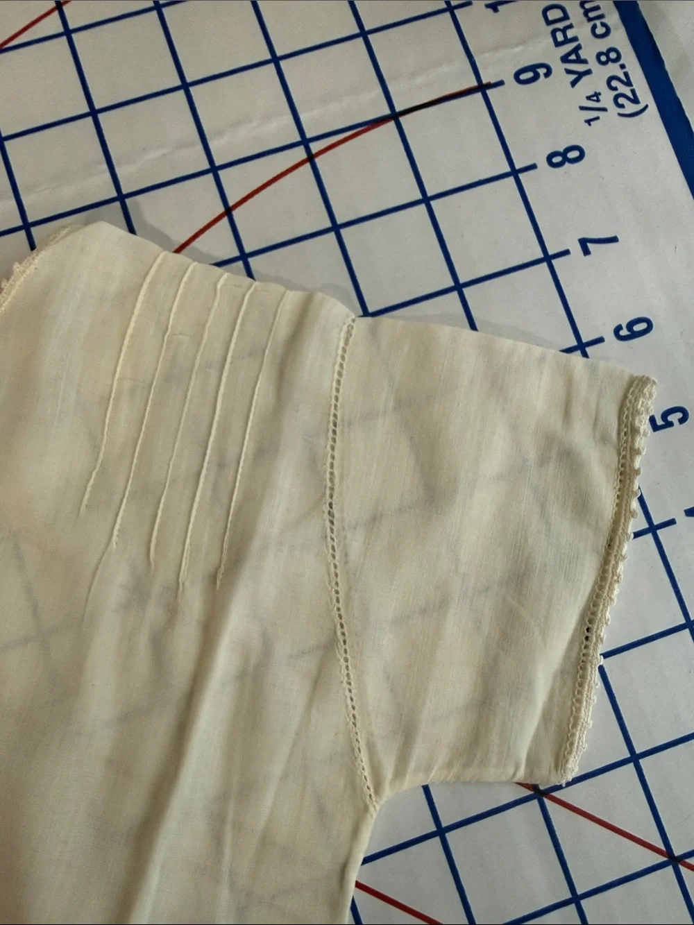 Antique 1920s Baby Shirt Hand Embroidered Batiste Heirloom Sewing Pintucks